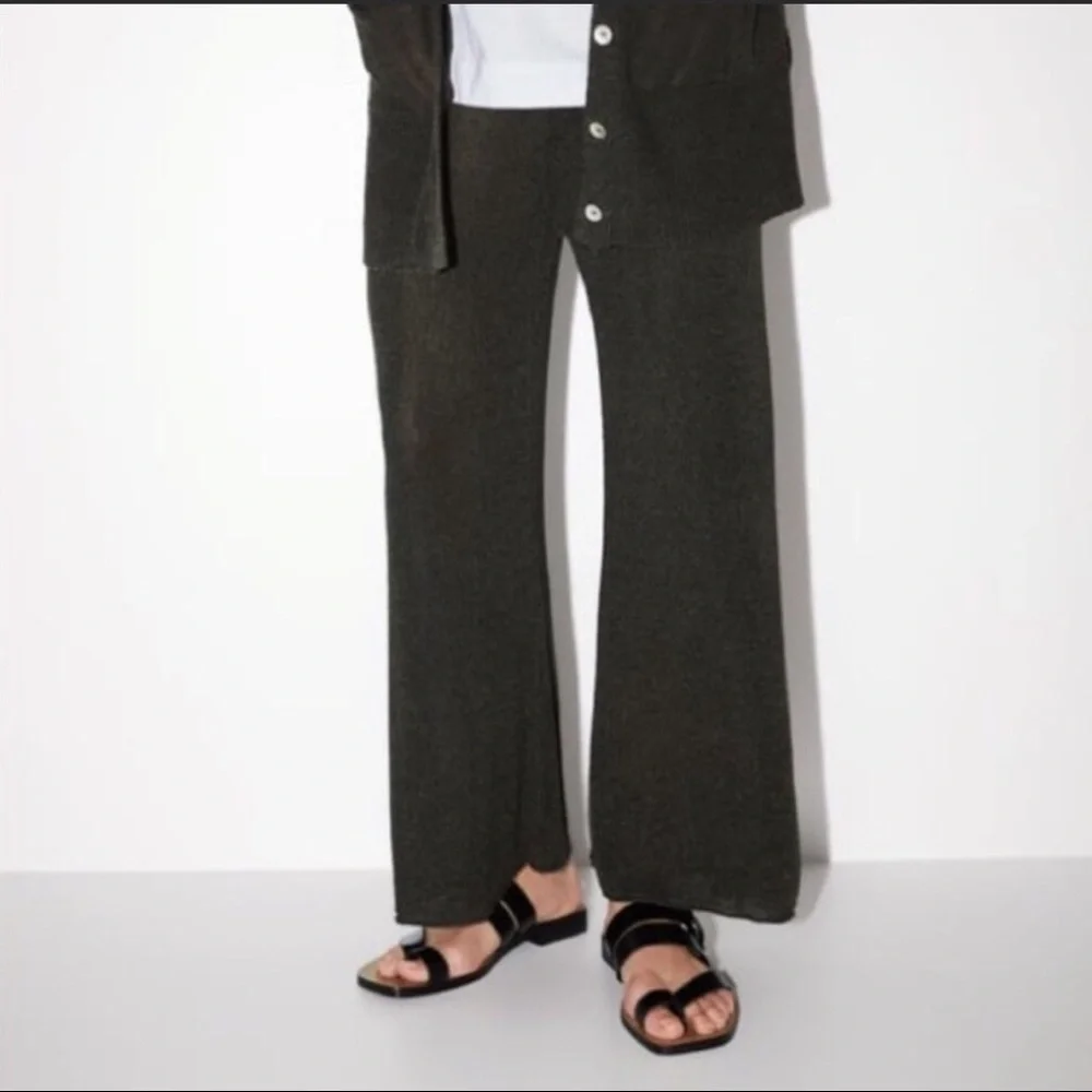 zara ⋆ linen blend knit pants